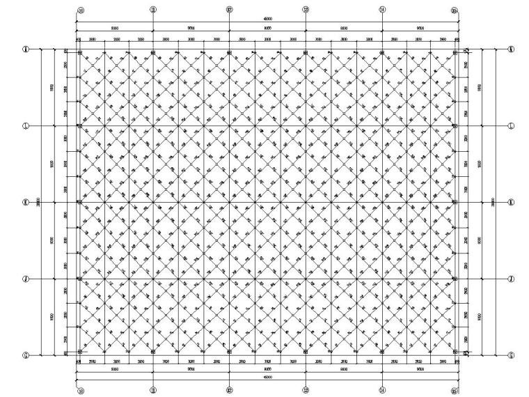 50米网架结构施工图纸资料下载-[吉林]正放四角锥网架形式保龄球屋面结构施工图