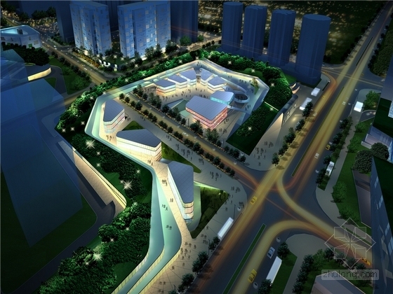 [广东]大型城市片区概念性规划设计方案文本（知名事务所）-大型城市片区概念性规划效果图