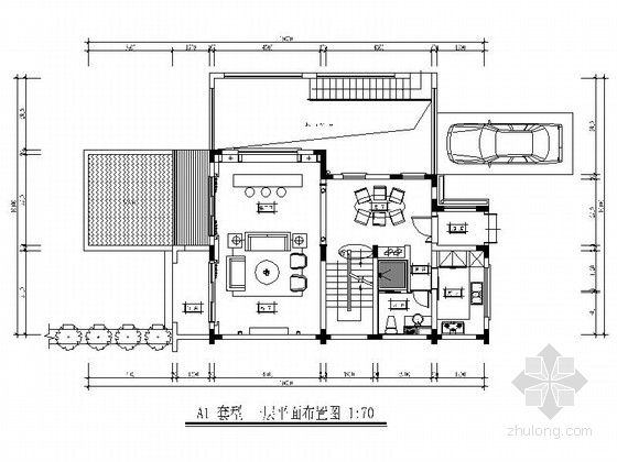 海南三层别墅资料下载-[三亚]原创精品古典三层别墅样板房室内CAD装修图（含效果）