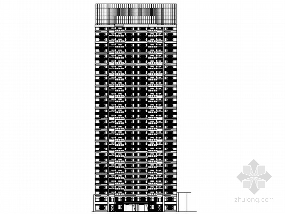 建筑群含商业建筑施工图资料下载-[江西]33层现代风格知名商业广场建筑群建筑施工图（含多栋建筑）