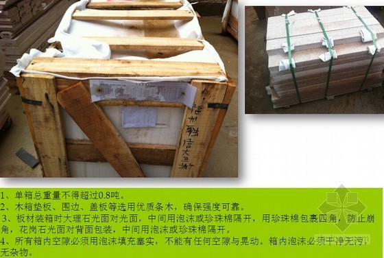 房建工程外墙石材幕墙施工质量标准工法示范(附图)-材料运输保护 