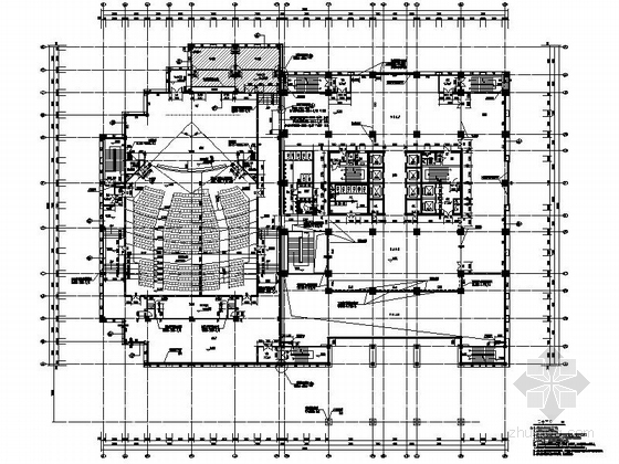 [江苏]三十六层办公楼建筑施工图（含效果图 图纸精细）-三十六层办公楼建筑平面图