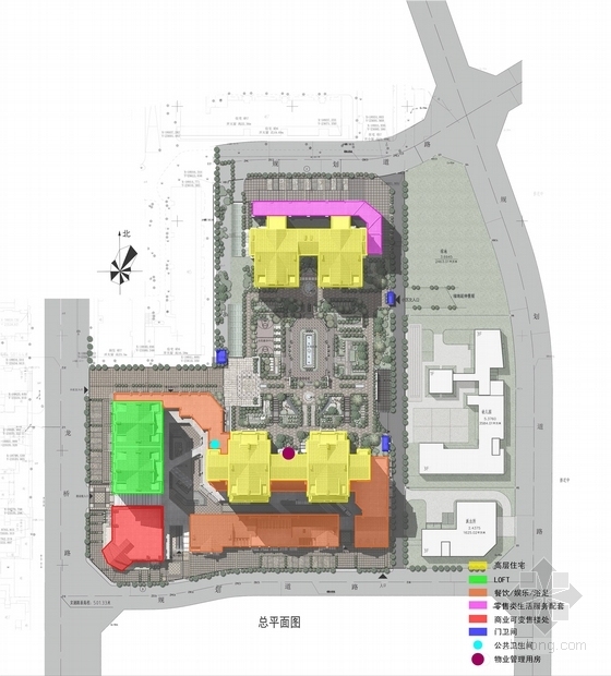 [四川]新古典风格住宅小区规划设计方案文本（知名设计院）-新古典风格住宅小区规划设计方案分析图