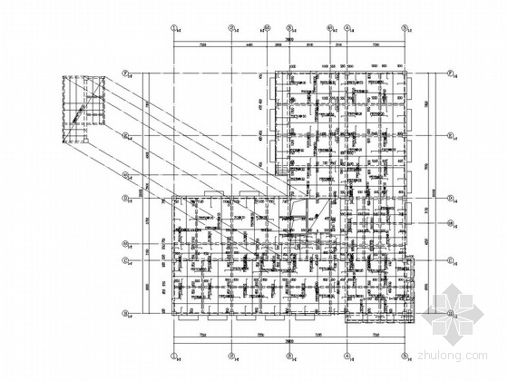 [成都]五层框架结构派出所结构施工图（含公厕）-屋面层板配筋图 