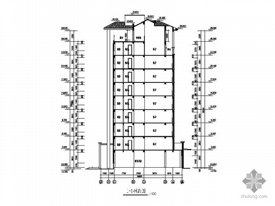 某九层住宅楼建筑施工图（一梯二）- 