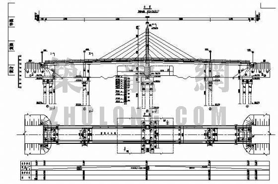 钢板组合梁桥面板设计图纸资料下载-(20+32+32+20)m预应力钢筋混凝土斜拉桥成套cad设计图纸