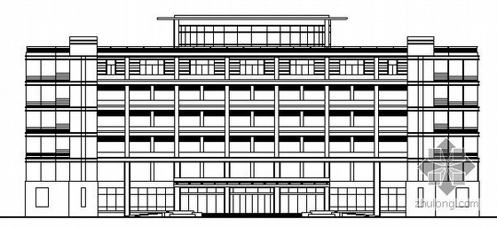 济南建筑施工图资料下载-[济南]某六层办公楼建筑设计施工图