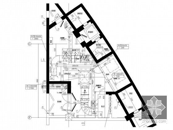 [江西]地下停车场通风防排烟系统设计施工图（人防设计）-人防移动电站A平面详图