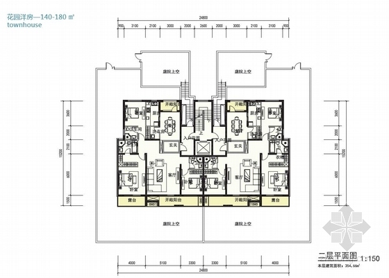 [青岛]欧式风格高档别墅区建筑设计方案文本（含四套方案）-欧式风格高档别墅区建筑平面图