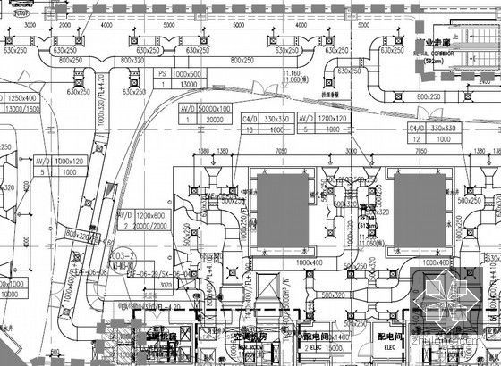 [上海]城市标志摩天大楼暖通全套设计施工图纸783张(632米、118层)-空调通风平面大样