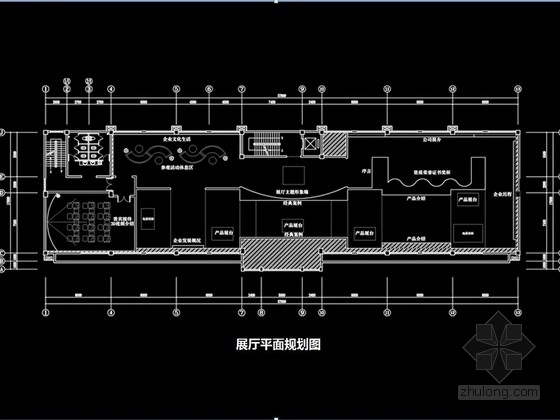 [徐州]知名企业展厅后现代简约风格设计方案-平面图 