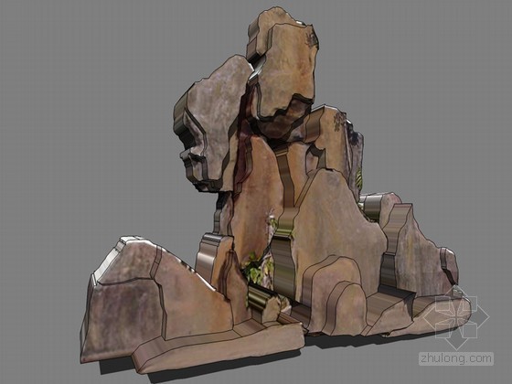 sketchup雕塑下载资料下载-石山SketchUp模型下载