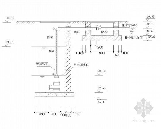 电磁泵资料下载-水泵及泵房大样图