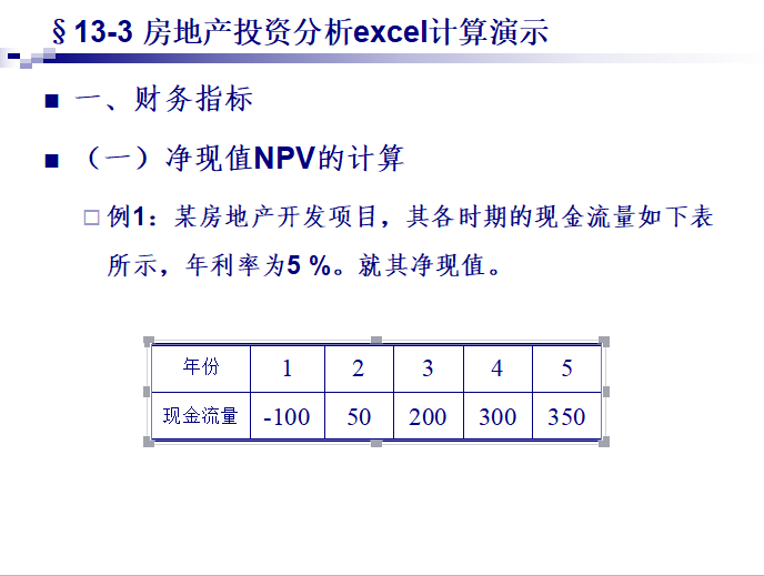 EXCEL在房地产投资分析的应用（共57页）-财务指标分析