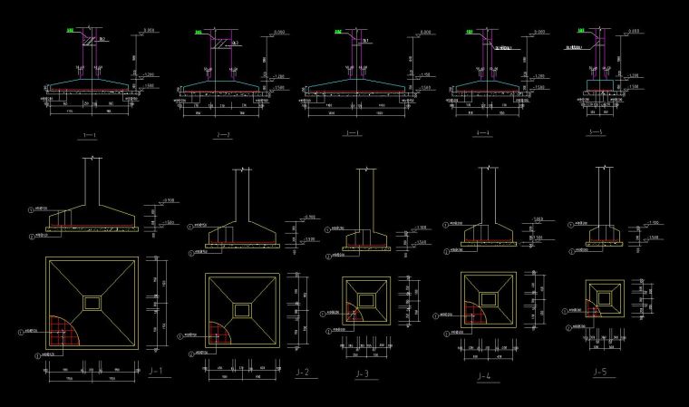 三层框架结构楼房土建安装工程计算实例（包含图纸及计算书）-基础大样图