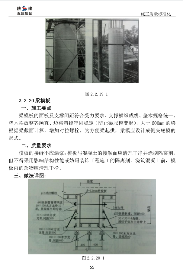 陕建集团施工质量标准化做法-198页-梁模板