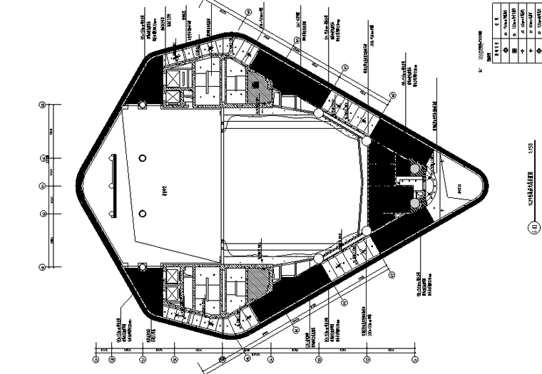 现代风格音乐厅空间设计施工图（附效果图）-天花布置图