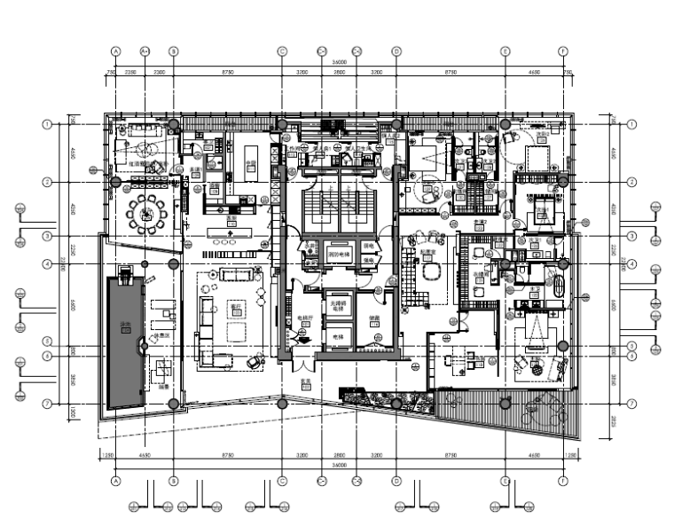 深圳湾1号住宅设计施工图（附效果图）-设计平面图