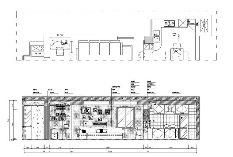 聚鑫城室内施工图设计（CAD+实景图）-立面图一