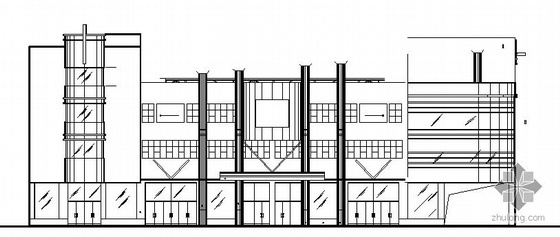 建筑施工图文化长廊设计资料下载-某四层文化商城建筑施工图