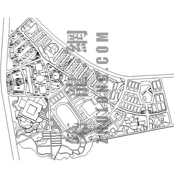某学校规划su模型资料下载-某学校的规划简图