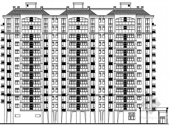 小高层住宅建筑风格资料下载-[杭州]某十五层简欧风格商住楼建筑施工图