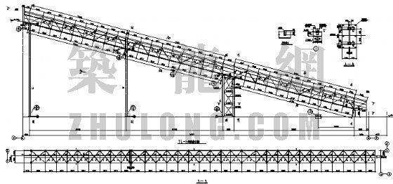 钢结构木屋结构施工图资料下载-钢结构通廊结构施工图