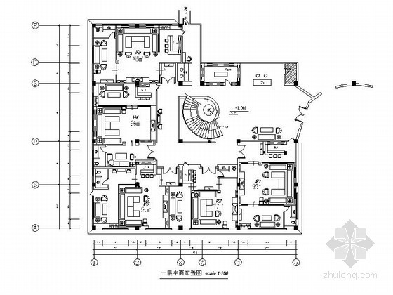 国际俱乐部公寓资料下载-[江苏]某国际商务俱乐部室内装修图