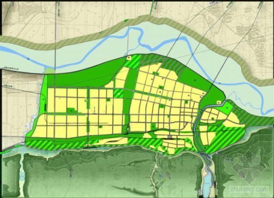 沿河绿化景观节点资料下载-渭南市某沿河生态绿化景观概念性规划