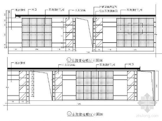 框架结构电梯立面图资料下载-某电梯厅立面图