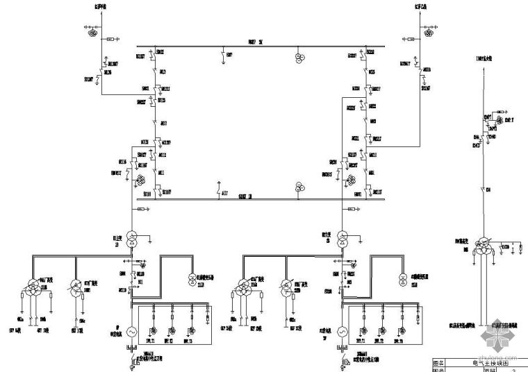 变电站主接线图资料下载-某发电厂500KV变电所主接线图