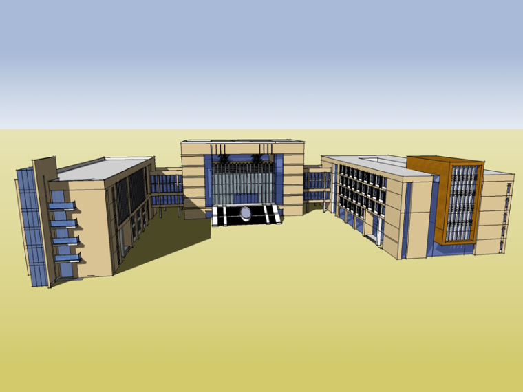 现代综合建筑SketchUp模型下载-综合楼.jpg