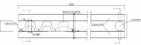 渔港保滩工程钢板桩围堰及管桩基础施工方案（沉板桩）-导架平面图 