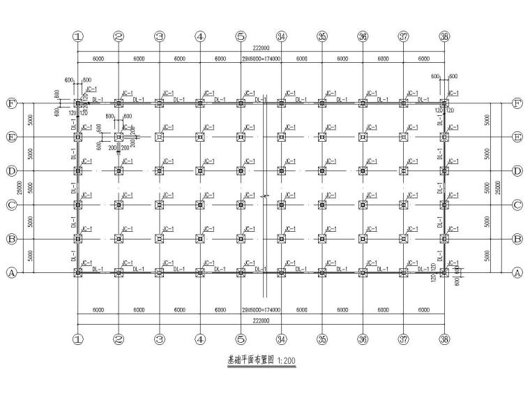 222x25m轻钢结构农场牛舍施工图-1