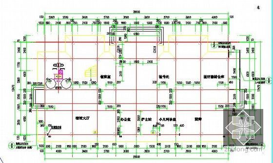 [山东]医院新建综合楼建筑安装工程预算书(含施工图纸)-一层平面图