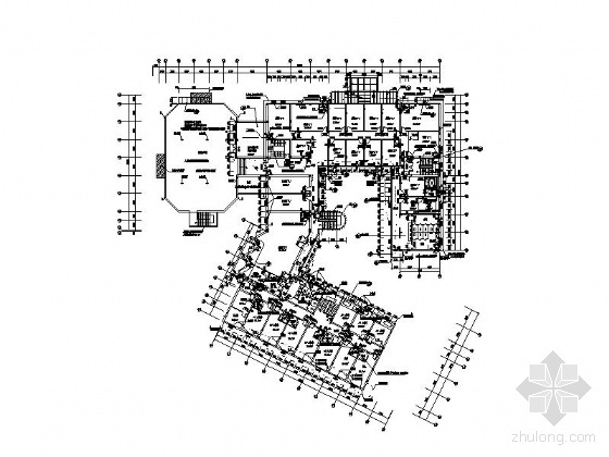 [韶山]某四星级休闲娱乐中心建筑施工图-KTV层平面图