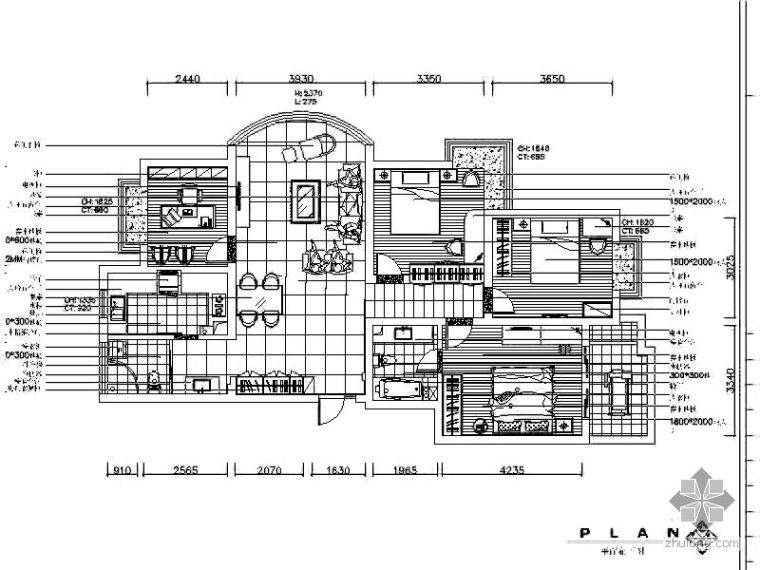 四室二厅设计cad资料下载-超现代风格四室二厅装修图（含实景）