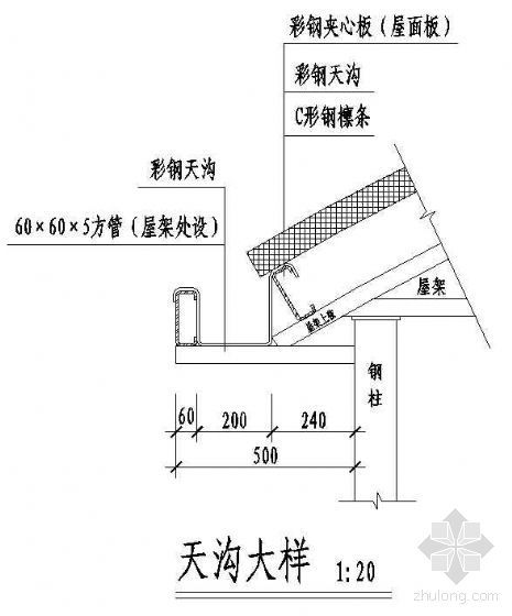 钢结构结构施工质量验收符号－a资料下载-钢结构－天沟（二）