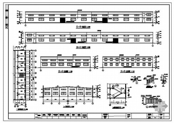 16米跨厂房建设结构图资料下载-浙江某35米跨厂房建筑结构图