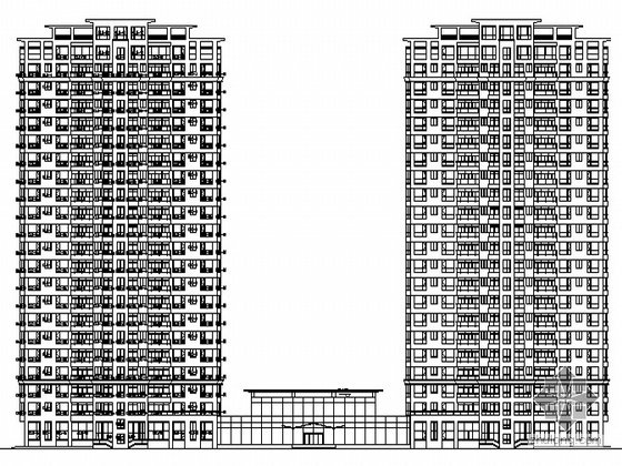 7层商住楼建筑方案资料下载-[杭州]某二十二层商住楼建筑方案图