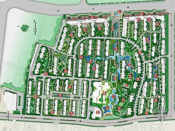 住宅小区景观小品资料下载-南京住宅小区环境景观设计