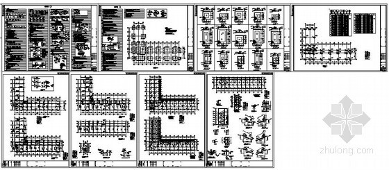 供电所施工图资料下载-某供电所3层框架办公楼结构设计图