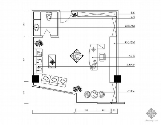办公室装修设计说明CAD资料下载-某办公室设计装修图