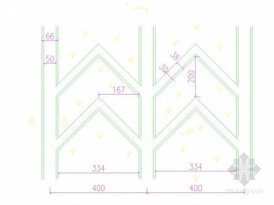 菱形骨架护坡设计资料下载-人字骨架梁护坡结构图