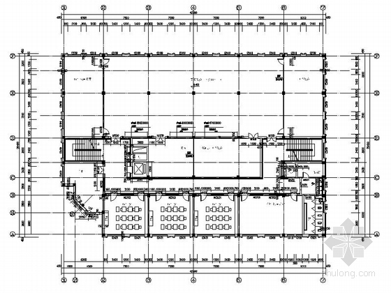 [大连]五层框架结构特殊学校综合楼建筑施工图-五层框架结构特殊学校综合楼建筑平面图