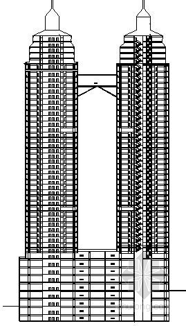 金星双子桥资料下载-[重庆]45层双子星大厦强电系统施工图纸