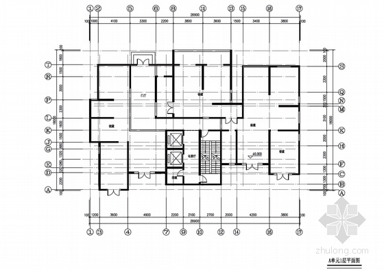 [成都]现代风格超高层商住楼建筑设计方案文本-现代风格超高层商住楼各层平面图