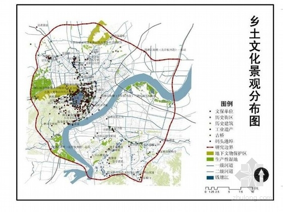 城市林带景观规划案例资料下载-杭州城市水系景观规划研究