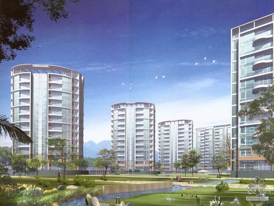 第四代住宅方案资料下载-[北京]现代经典住宅小区建筑设计方案（第一、二轮设计方案、户型）
