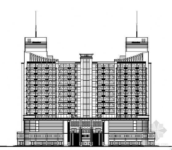 五星级酒店咖啡厅设计方案资料下载-某十四层五星级酒店建筑设计方案